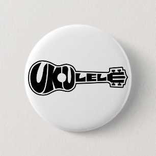 Ukulele Logo 6 Cm Round Badge