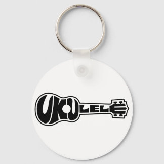 Ukulele Logo Key Ring