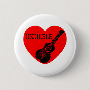 Ukulele Love 6 Cm Round Badge