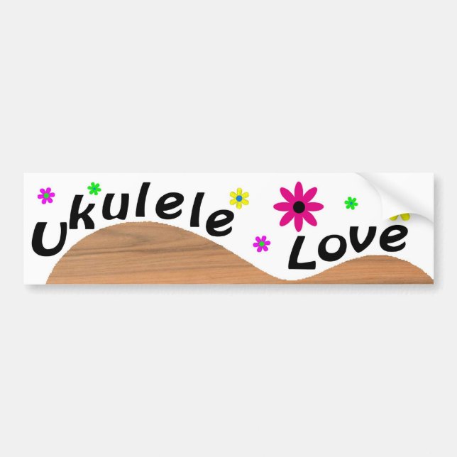 Ukulele Love Bumper Sticker (Front)