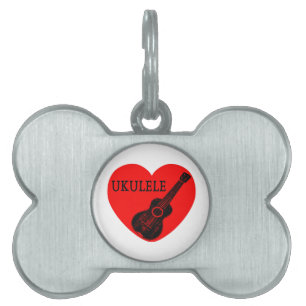 Ukulele Love Pet ID Tag