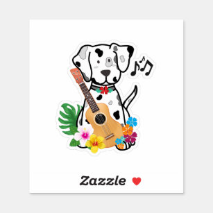 Ukulele music funny dog sticker