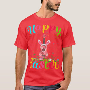 Ukulele Music Lover Easter Egg Bunny Ukulele Happy T-Shirt