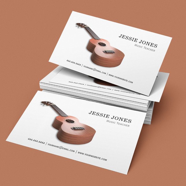 Ukulele Music Teacher Business Card (Creator Uploaded)