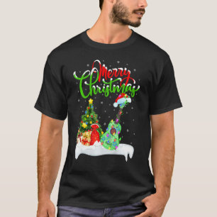 Ukulele Music Xmas Lighting Santa Ukulele Christma T-Shirt