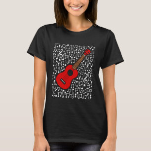 Ukulele Musical Notes Ukulelist Music Teacher Musi T-Shirt