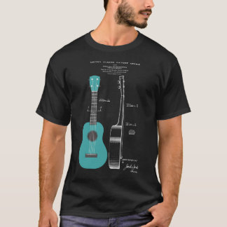 Ukulele Patent, Ukulele T-Shirt, Guitarist Gift T-Shirt