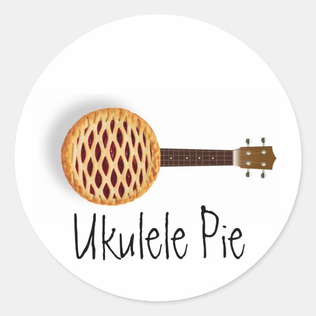 Ukulele Pie Stickers (Front)