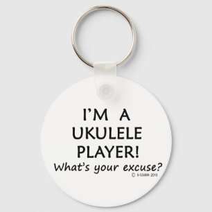 Ukulele Player Excuse Key Ring
