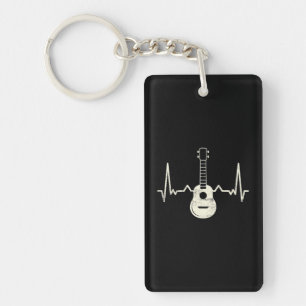 Ukulele Player I Heart Ukulele Key Ring