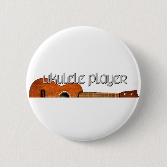 Ukulele Player Magazine Logo 6 Cm Round Badge (Front)