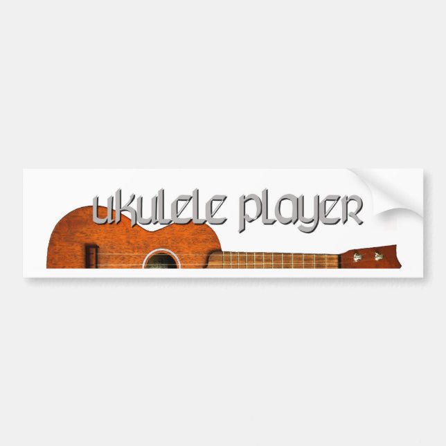 Ukulele Player Magazine Logo Bumper Sticker (Front)