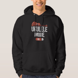 Ukulele Playing Mode On Musician Uke Hawaiian Gui Hoodie
