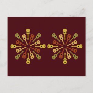 Ukulele postcard, customise postcard