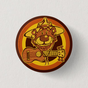 Ukulele Rangers "Bear + Uke" Cartoon Mini-Button 3 Cm Round Badge
