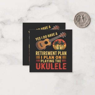 Ukulele Retirement Plan Funny Card