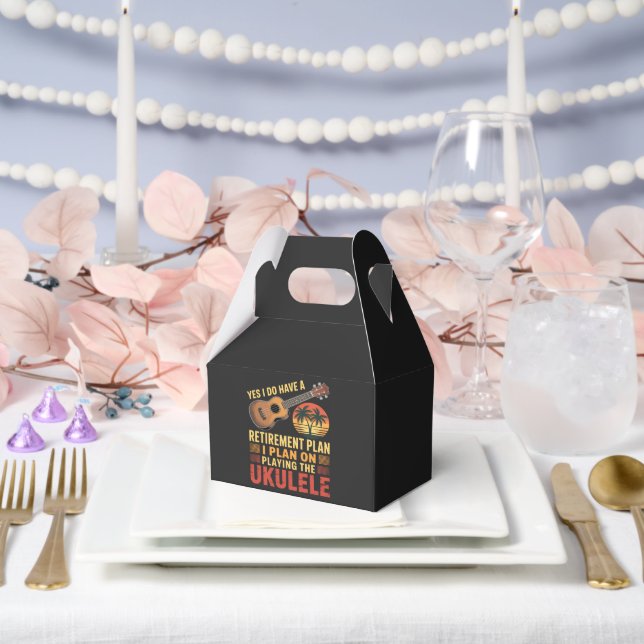 Ukulele Retirement Plan Funny Favour Box (Wedding)