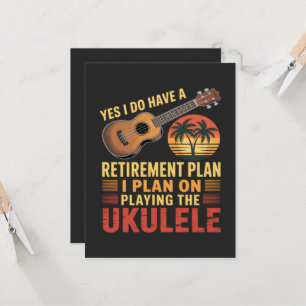 Ukulele Retirement Plan Funny Invitation