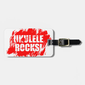 Ukulele Rocks! Luggage Tag