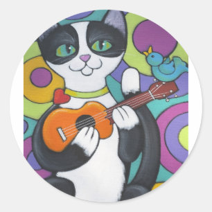 Ukulele Serenade Classic Round Sticker