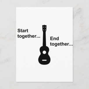 Ukulele Start Together... Postcard