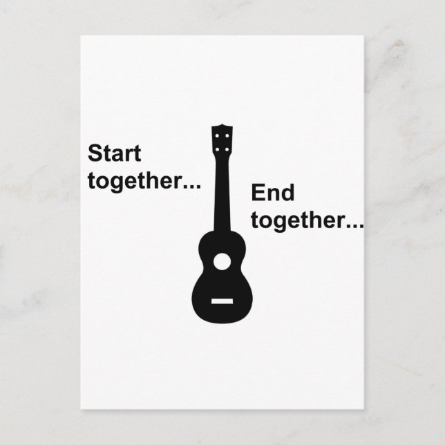 Ukulele Start Together... Postcard (Front)