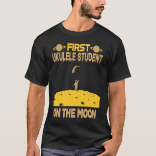 Ukulele Student On The Moon T-Shirt