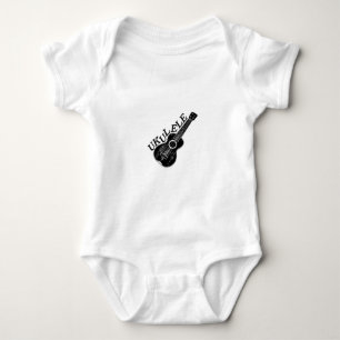 Ukulele Text And Image Baby Bodysuit