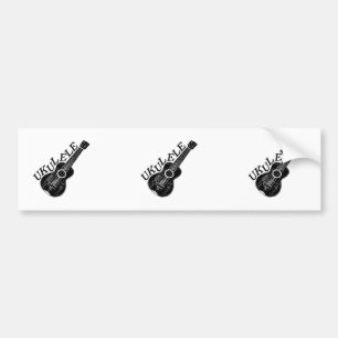 Ukulele Text And Image Bumper Sticker
