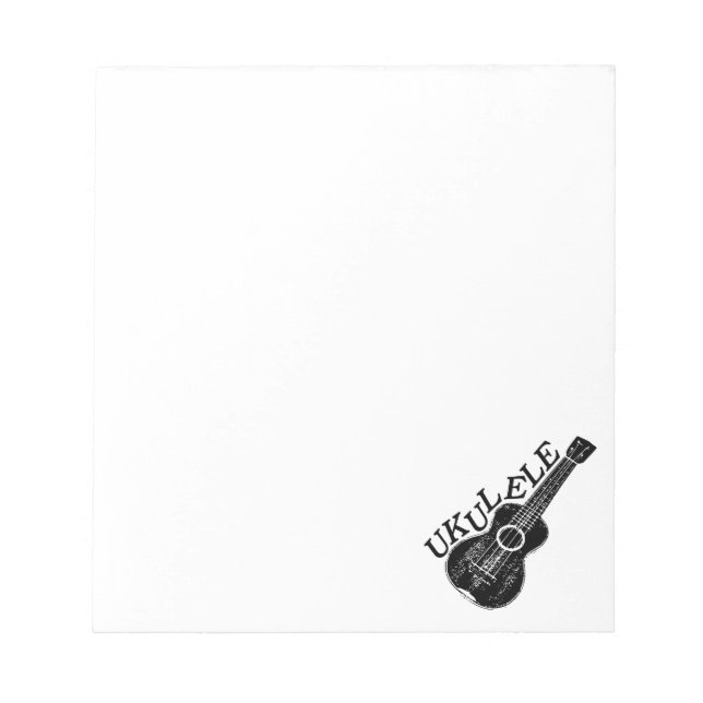 Ukulele Text And Image Custom Notepad (Front)