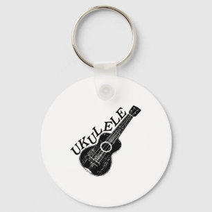 Ukulele Text And Image Key Ring
