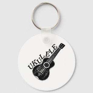 Ukulele Text And Image Key Ring