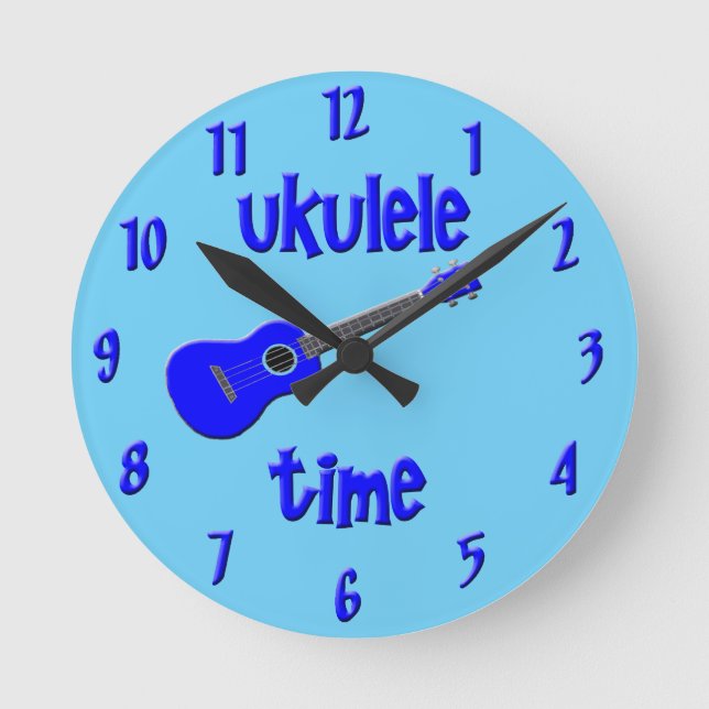 ukulele time round clock (Front)