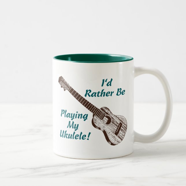 Ukulele Two-Tone Coffee Mug (Right)