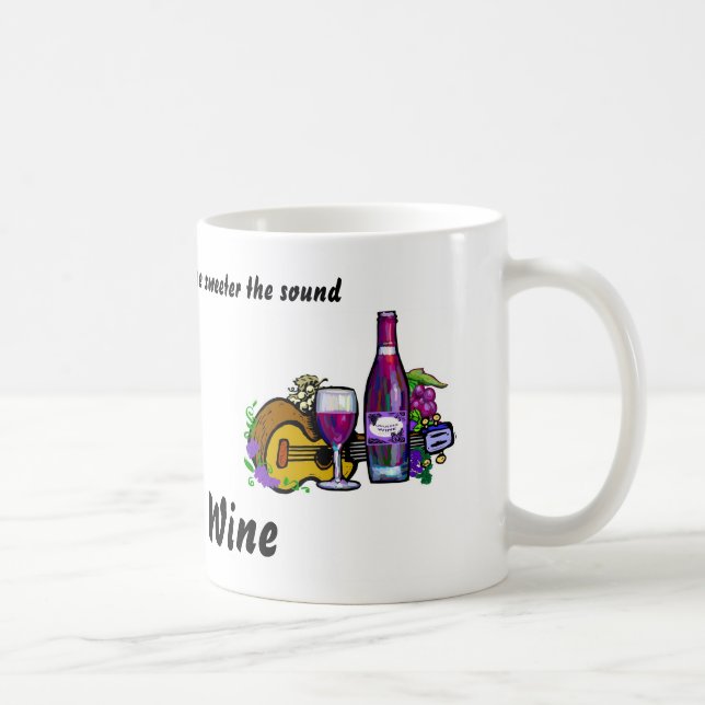 Ukulele Wine Coffee Mug (Right)