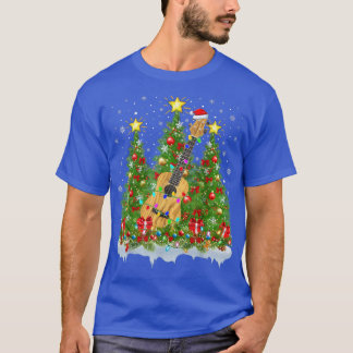 Ukulele Xmas Lights Santa Ukulele Christmas Tree  T-Shirt