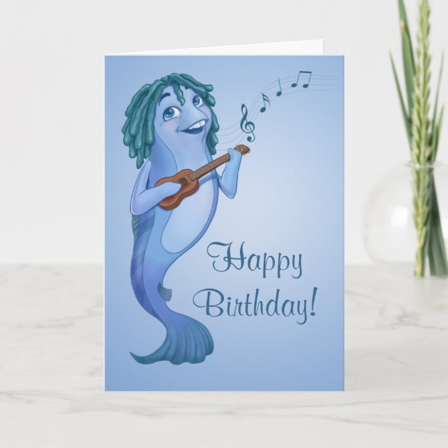 Ukulelefish Greeting Card (Front)
