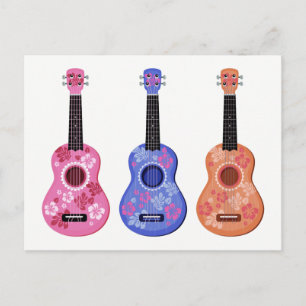 Ukuleles postcard