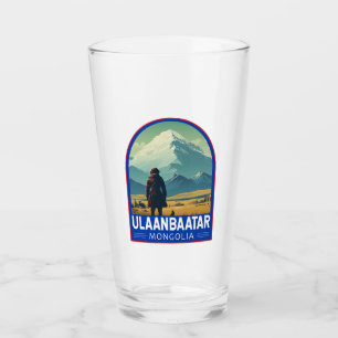Ulaanbaatar Mongolia Travel Art Vintage Glass