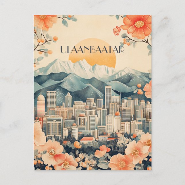Ulaanbaatar Mongolia Travel Postcard (Front)