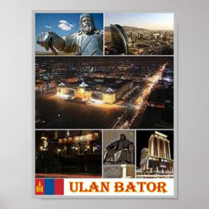 Ulan Bator - Mongolia - Mosaic - Poster