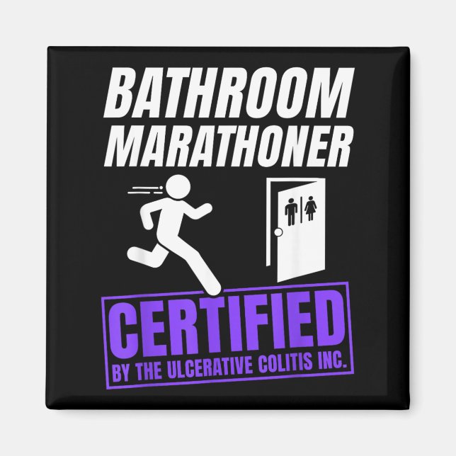Ulcerative Colitis Awareness Funny IBD Warrior Magnet (Front)