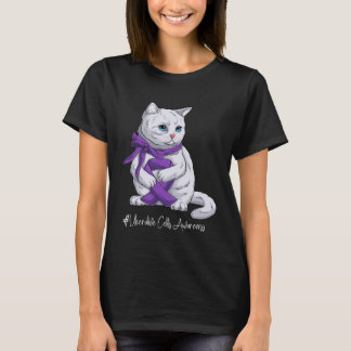 Ulcerative Colitis Awareness Month Purple Ribbon C T-Shirt