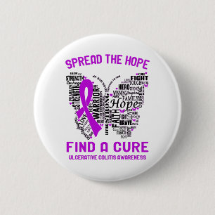 Ulcerative Colitis Awareness Month Ribbon Gifts 6 Cm Round Badge