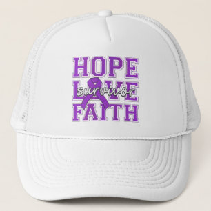 Ulcerative Colitis Hope Love Faith Survivor Trucker Hat