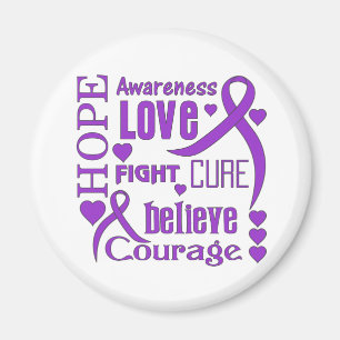 Ulcerative Colitis Hope Words Collage Magnet