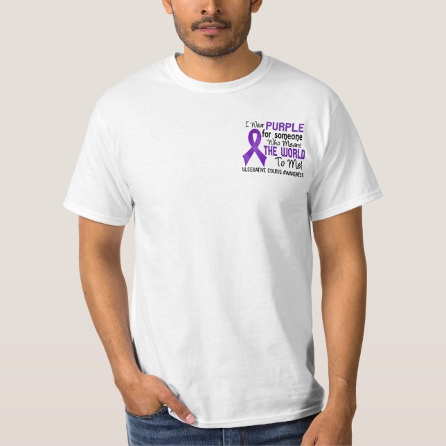 Ulcerative Colitis Means World To Me 2 T-Shirt (Front)