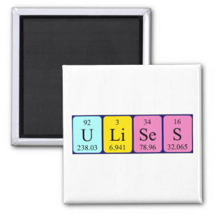 Ulises periodic table name magnet