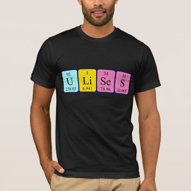 Ulises periodic table name shirt (Front)