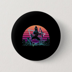 Ullr God Of Bow Hunting And Skiing Vaporwave Aesth 6 Cm Round Badge